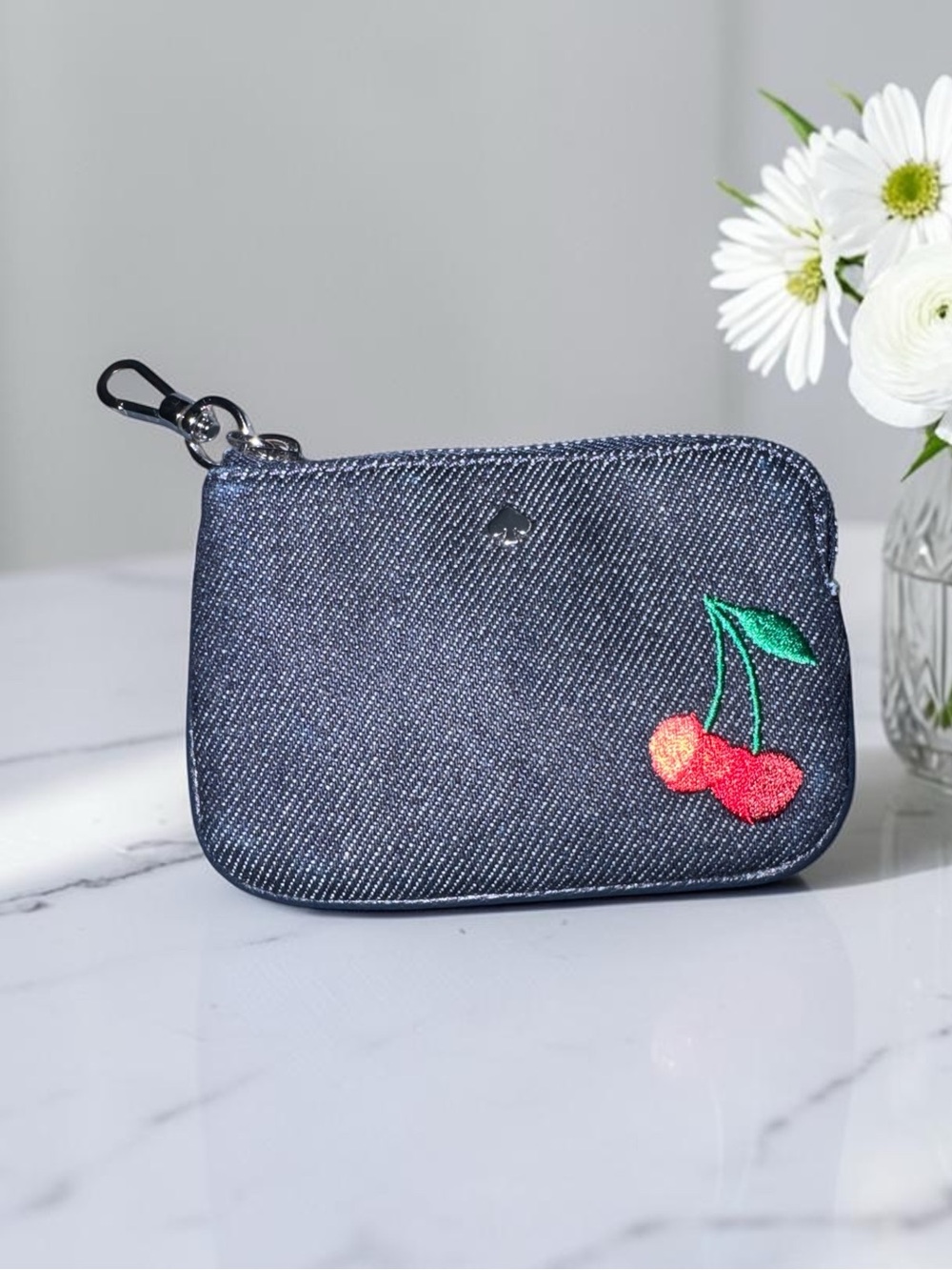 kate spade Denim Cherry Key Pouch